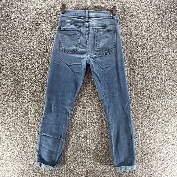 7 For All Mankind Jeans Womens 26 Blue Denim Skinny Crop And Roll Preppy Ladies - Picture 6 of 10
